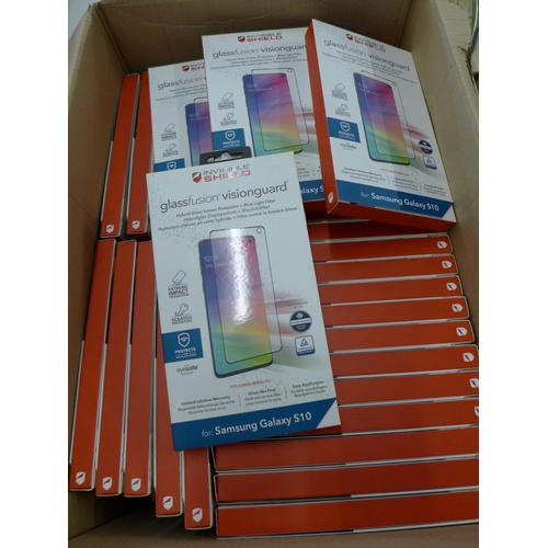 2060 - Invisible shield glasstrusion vision guard screen protectors for Samsung Galaxy 510 70 in boxes