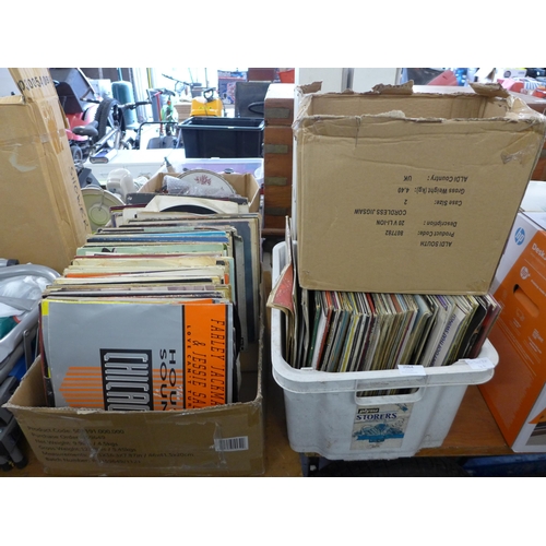 2064 - Approx. 150 LP's/33rpm records, mixed genres; pop/funk, country, easy listening and a box of approx ... 