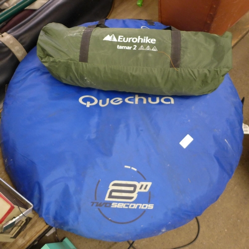 2079 - Halfords 2 Second pop-up tent with Eurohike Tamar 2-man tent