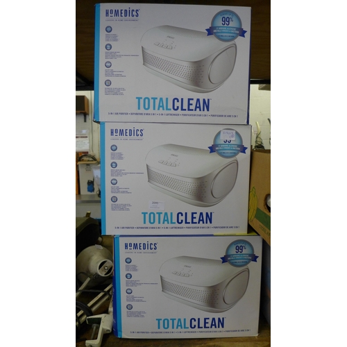 2095 - 3x Homedics Total Clean 5-in-1 air purifiers