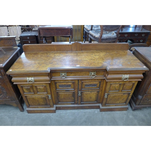 120 - A Victorian oak and pollard oak sideboard