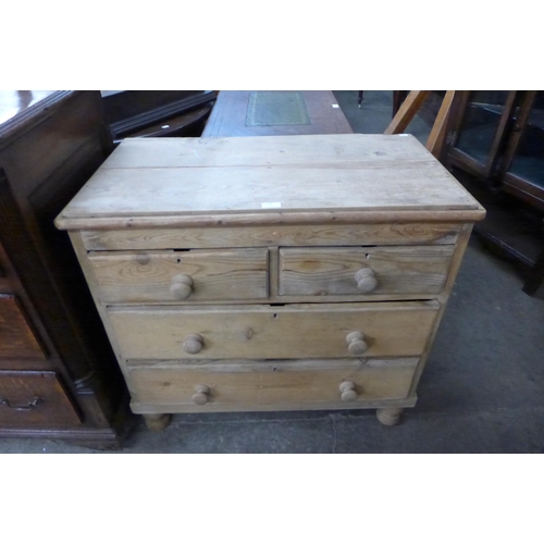 124 - A Victorian pine chest of drawers