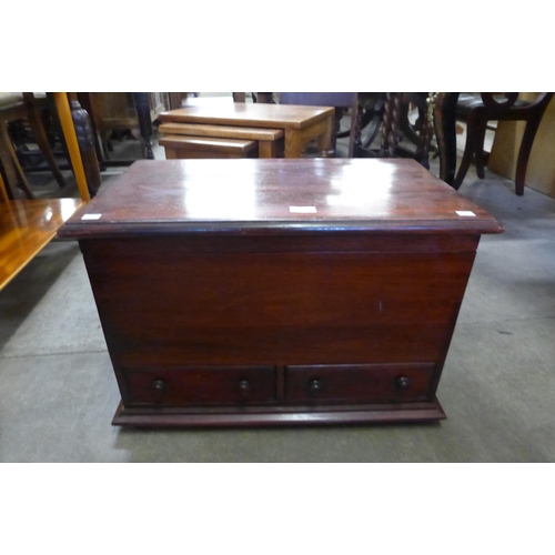 162 - A small mahogany mule chest