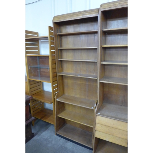 170 - A vintage oak school bookcase