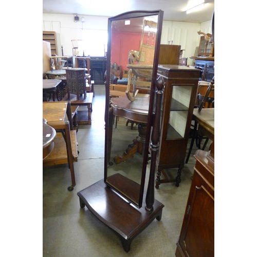 183 - A Stag Minstrel mahogany cheval mirror