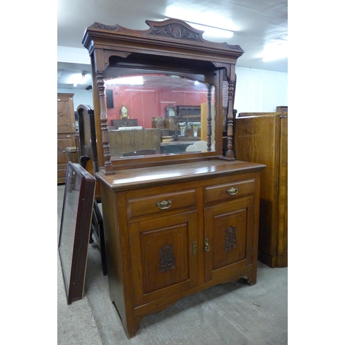 185 - An Edward VII walnut mirrorback sideboard