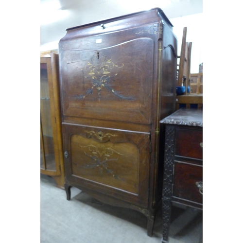 190 - A 19th Century French inlaid mahogany escritoire