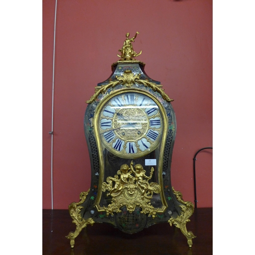 22 - A large Boulle style bracket clock