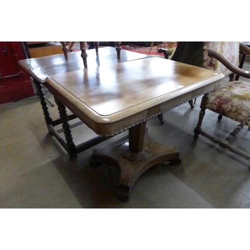 27 - A George IV mahogany library table