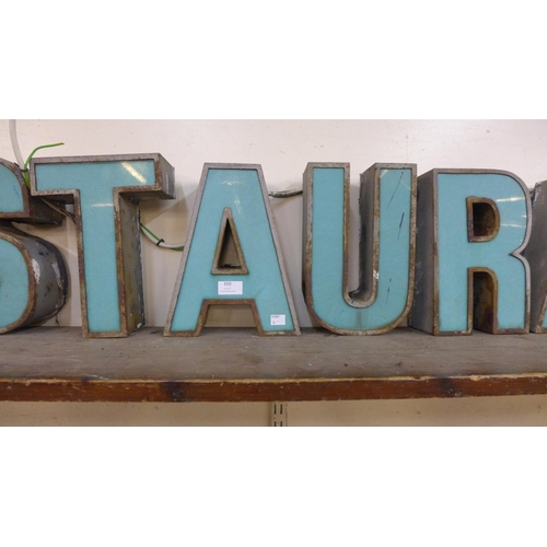 350 - A set of vintage restaurant letters