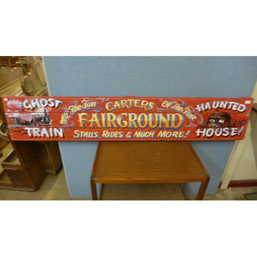 384 - A painted wooden Carters Fairground sign