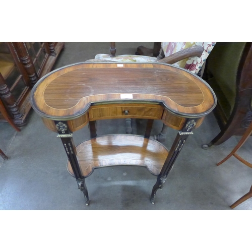 48 - A 19th Century French walnut kidney shaped side table