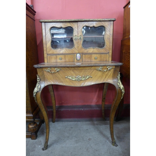 8 - A 19th Century French inlaid kingwood and gilt metal mounted lady's writing table