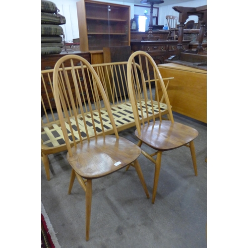 90 - A pair of Ercol Blonde elm and beech Quaker chairs