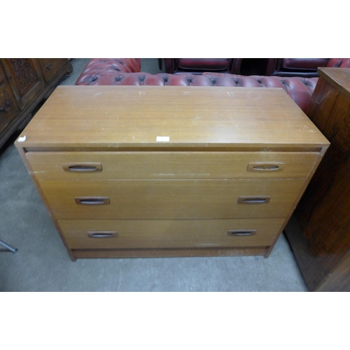 99 - A teak chest of drawers