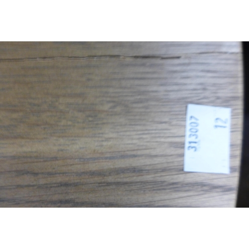 1386 - A Tambour Holcot grey oiled oak coffee table - split top