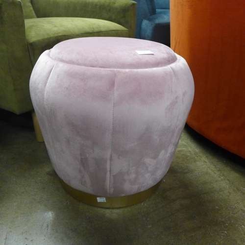 1417 - A pink upholstered footstool