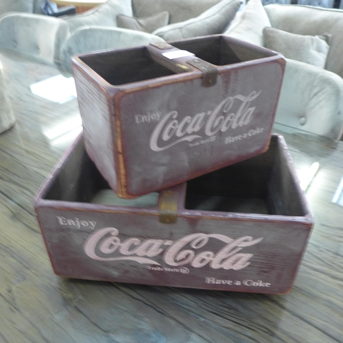 1510 - A pair of vintage Coca-Cola crates