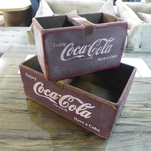 1511 - A pair of vintage Coca-Cola crates