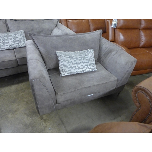 1571 - A Regency ash velvet and studded four seater sofa and loveseat