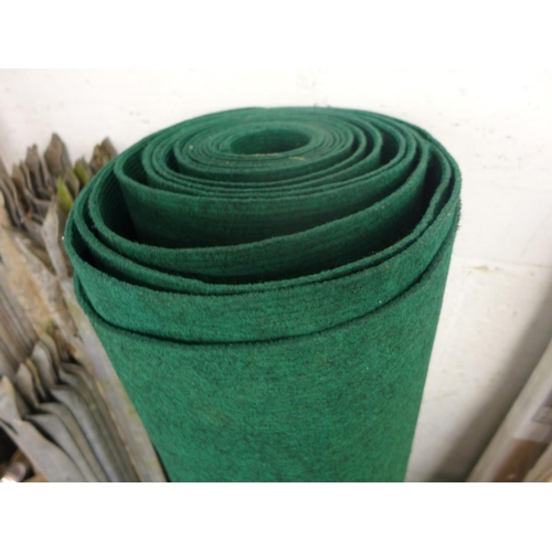 2403 - Approx 7ft x 15m roll of corded felt green van liner (stick down) carpet