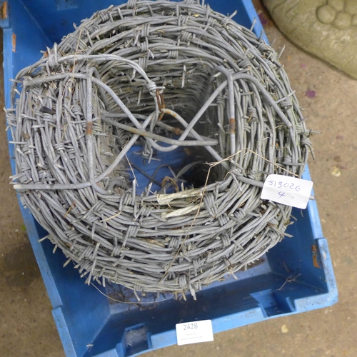 2428 - Roll of barbed wire