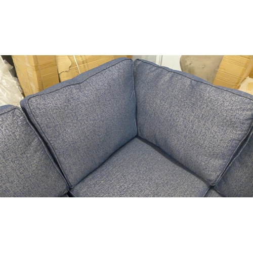 1482C - A Benwick-flex valdez navy upholstered two piece corner sofa