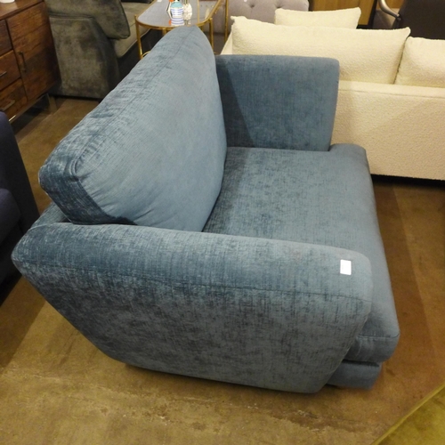 1377 - An air force blue upholstered loveseat
