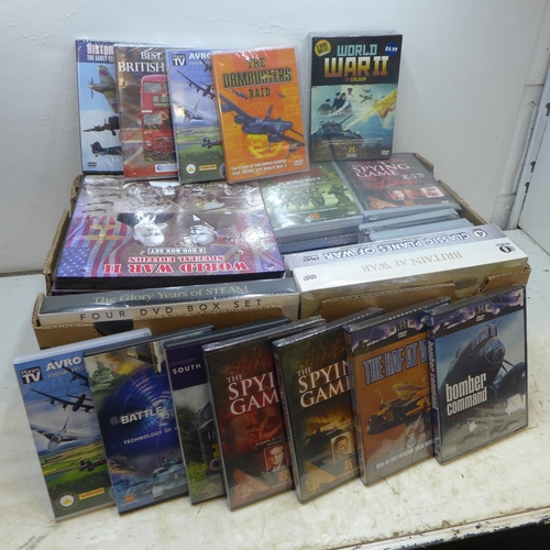 2232 - Box of approx. 40 RAF World War II and military DVD's