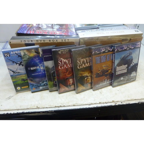 2232 - Box of approx. 40 RAF World War II and military DVD's