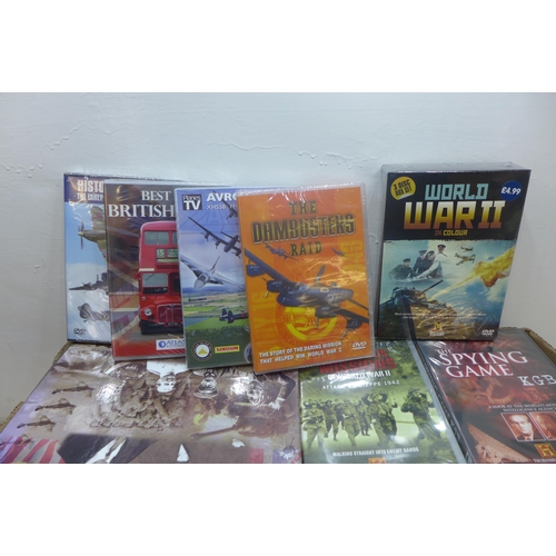 2232 - Box of approx. 40 RAF World War II and military DVD's