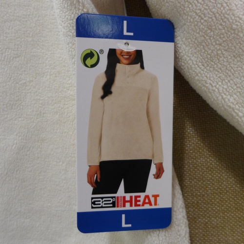 3094 - Four Women's Cream, 32° Heat half-zip fleeces, size 1 x S, 3 x L * this lot is subject to VAT