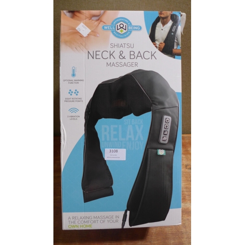 3108 - Wellbeing Shiatsu Neck Massager (254-611)   * This lot is subject to vat