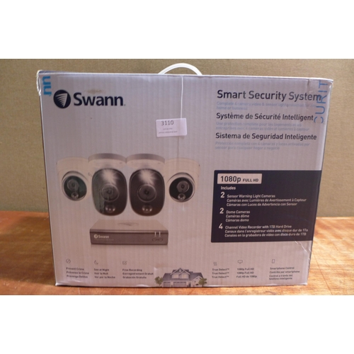 3110 - Swann 4 Cam CCTV System with Google Assist, Original RRP £199.99 + vat   (254-605)   * This lot is s... 