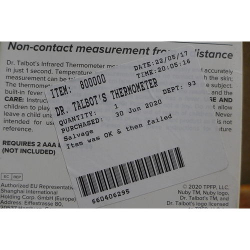 3112 - 2x Optase Moist Heat Mask and Dr. Talbot'S Non-Contact Thermometer (254-604.625)   * This lot is sub... 