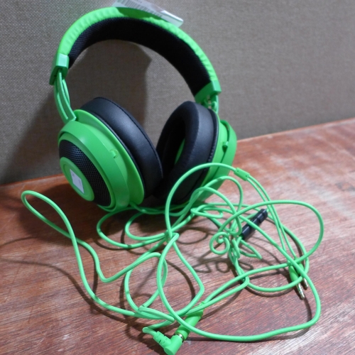 3114 - Razer Kraken Green Gaming Headset         (254-609)   * This lot is subject to vat