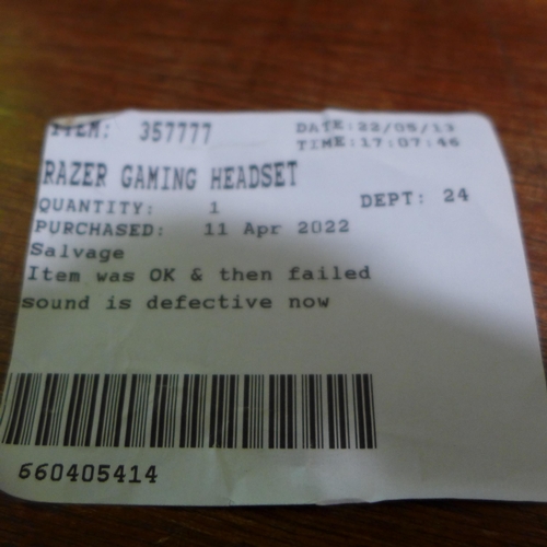 3114 - Razer Kraken Green Gaming Headset         (254-609)   * This lot is subject to vat