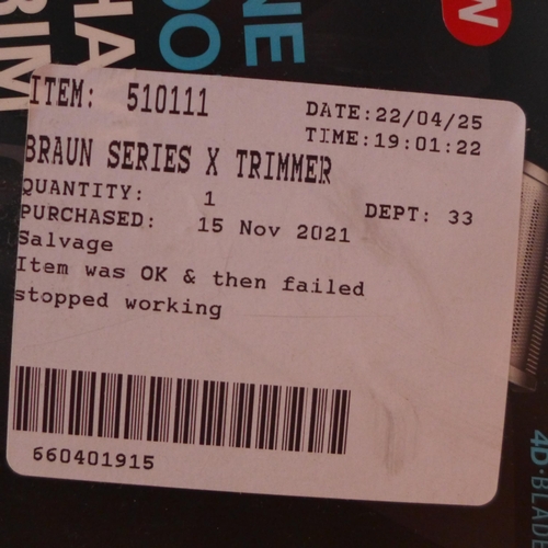 3116 - Braun Series X Trimmer- Xt500Gb   (254-287)   * This lot is subject to vat