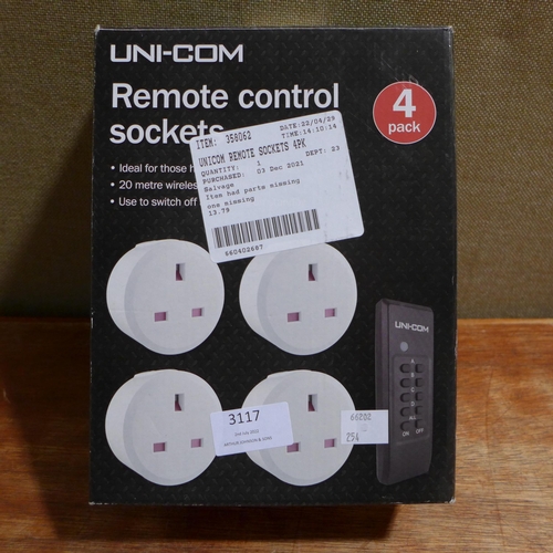 3117 - Unicom Remote Sockets (254-276)   * This lot is subject to vat