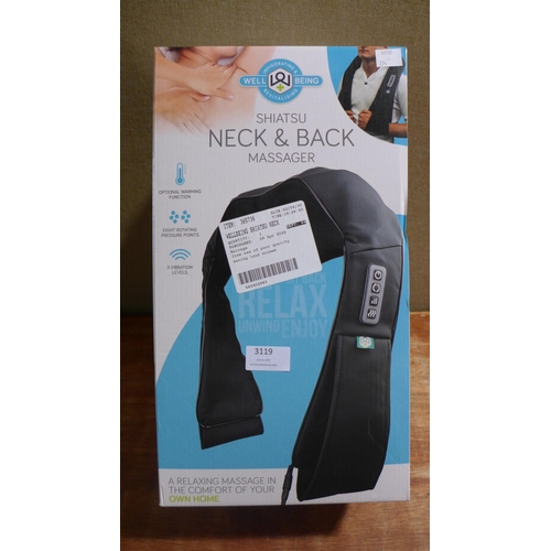 3119 - Wellbeing Shiatsu Neck Massager    (254-281)   * This lot is subject to vat