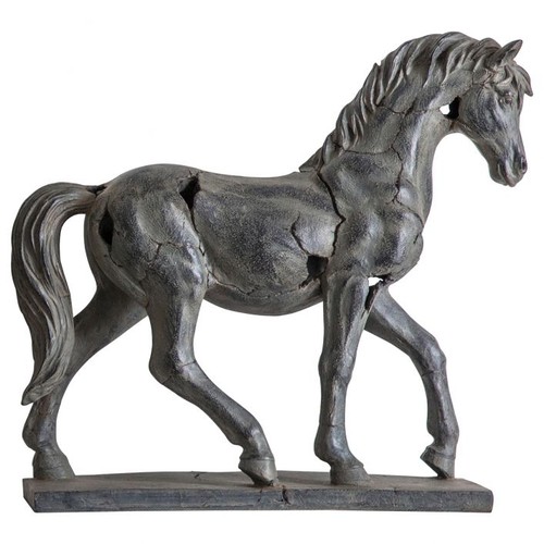 1361 - A large Tamir antique effect horse statue H 41cm (925387149)