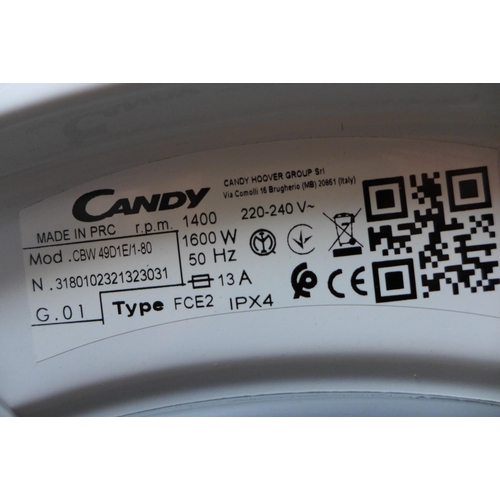 3022 - Candy H Integrated Washing Machine (9kg) (Model: CBW 49D1E1-80) 820xW600xD525  Original RRP £340.83 ... 