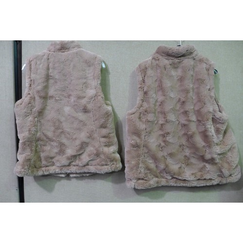 3164 - Two Reversible Women's Fawn gilet's, sizes M & L * this lot is subject to VAT