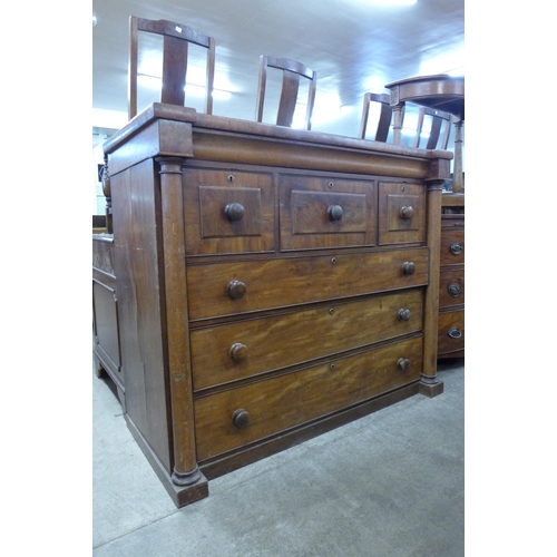 143 - A Victorian Scottish mahogany chest of drawers