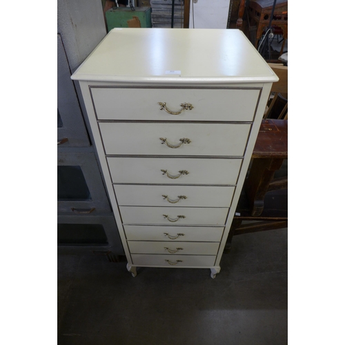 262 - A French style cream chest of drawers