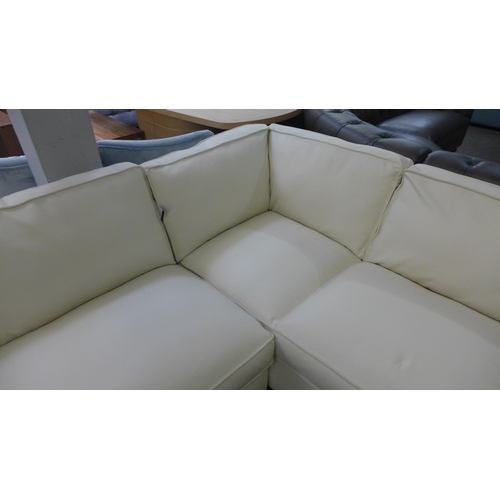 1301 - Natuzzi 2 piece Sectional Cream leather sofa, Original RRP 1999.99 + vat   (4119-4)  * This lot is s... 