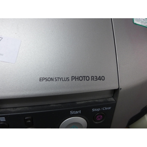 2407 - Job lot of printers: Epson Stylus photo R340 printer, Epson Perfection 2450 photo scanner (G860A), L... 