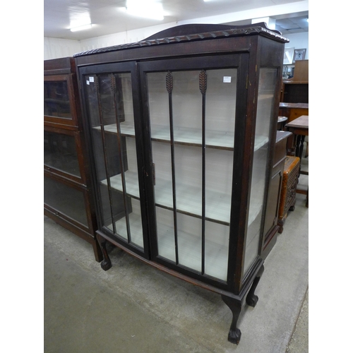 140 - A mahogany display cabinet