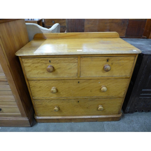 150 - A Victorian satin birch chest of drawers