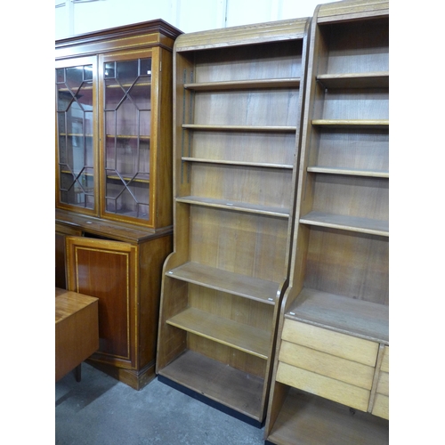 198 - A vintage oak school bookcase